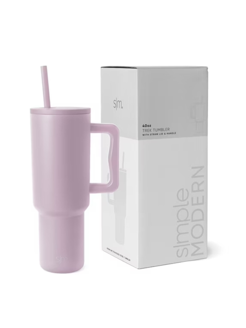 Simple Modern 40 fl oz Insulated Stainless Steel Trek Tumbler with Straw Lid